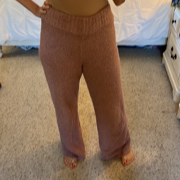 Skims size S/M beige mauve color I’m 5’6” pajama bottoms Cozy Collection - Picture 6 of 11